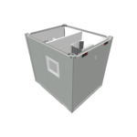 10' Sanitärcontainer WC/Dusche 3D-Modell