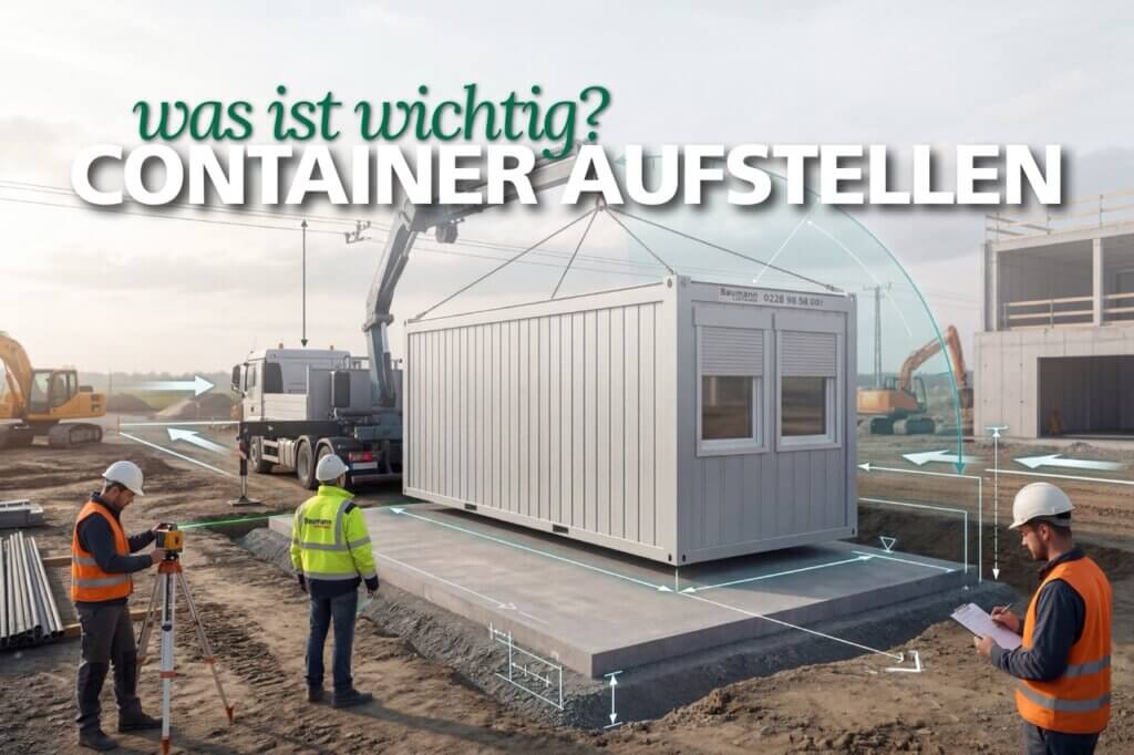 Container aufstellen Titelbild