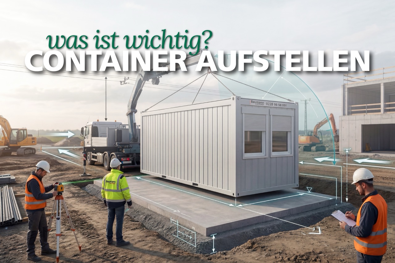 Container aufstellen Titelbild