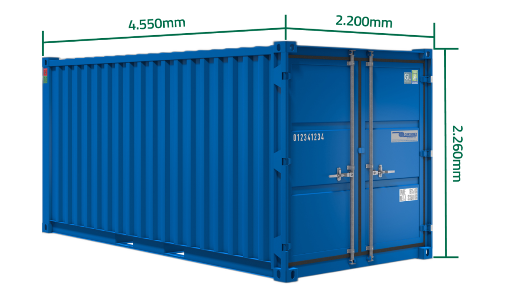 Lagercontainer 15-Fuß Außenansicht 3D-Modell