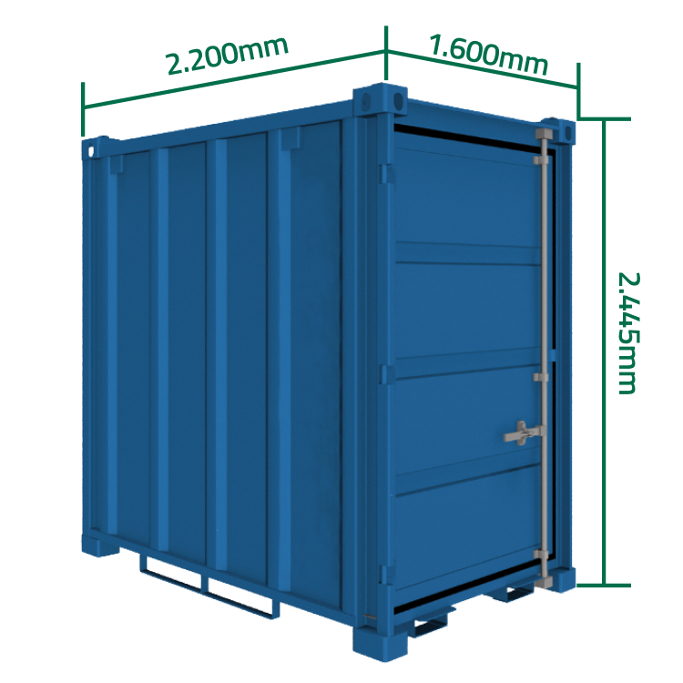 Lagercontainer 5-Fuß Außenansicht 3D-Modell