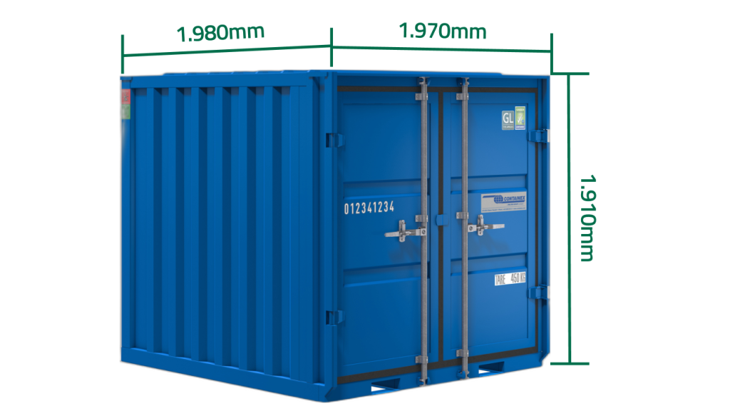 Lagercontainer 6-Fuß Außenansicht 3D-Modell