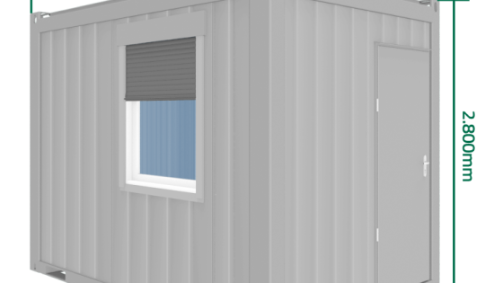Wohncontainer 10-Fuß Außenansicht 3D-Modell