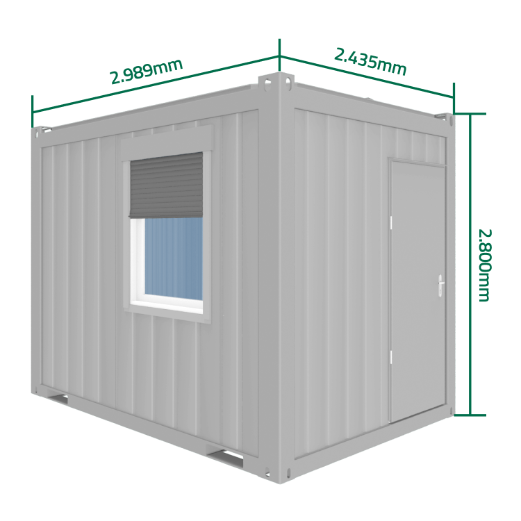 Wohncontainer 10-Fuß Außenansicht 3D-Modell