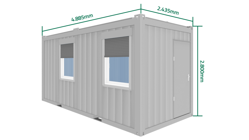Wohncontainer 16-Fuß Außenansicht 3D-Modell