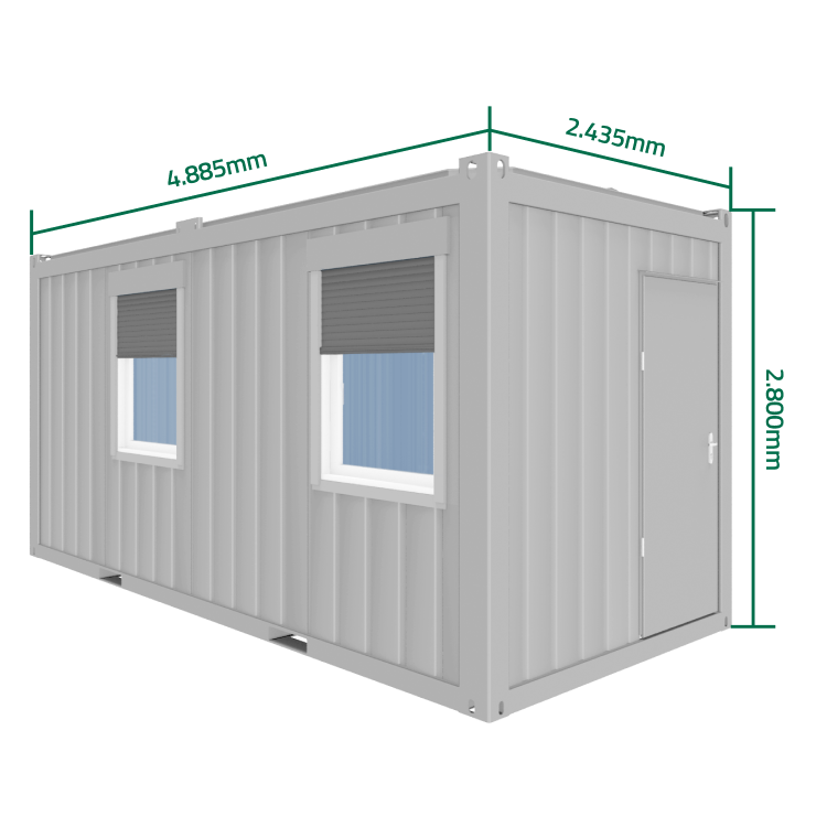 Wohncontainer 16-Fuß Außenansicht 3D-Modell